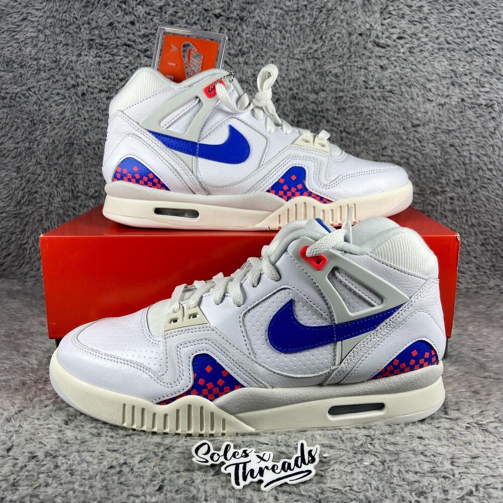 Nike Air Tech Challenge 2 Men Size 9.5 White Crimson Pale Ivory Blue FZ9033-102